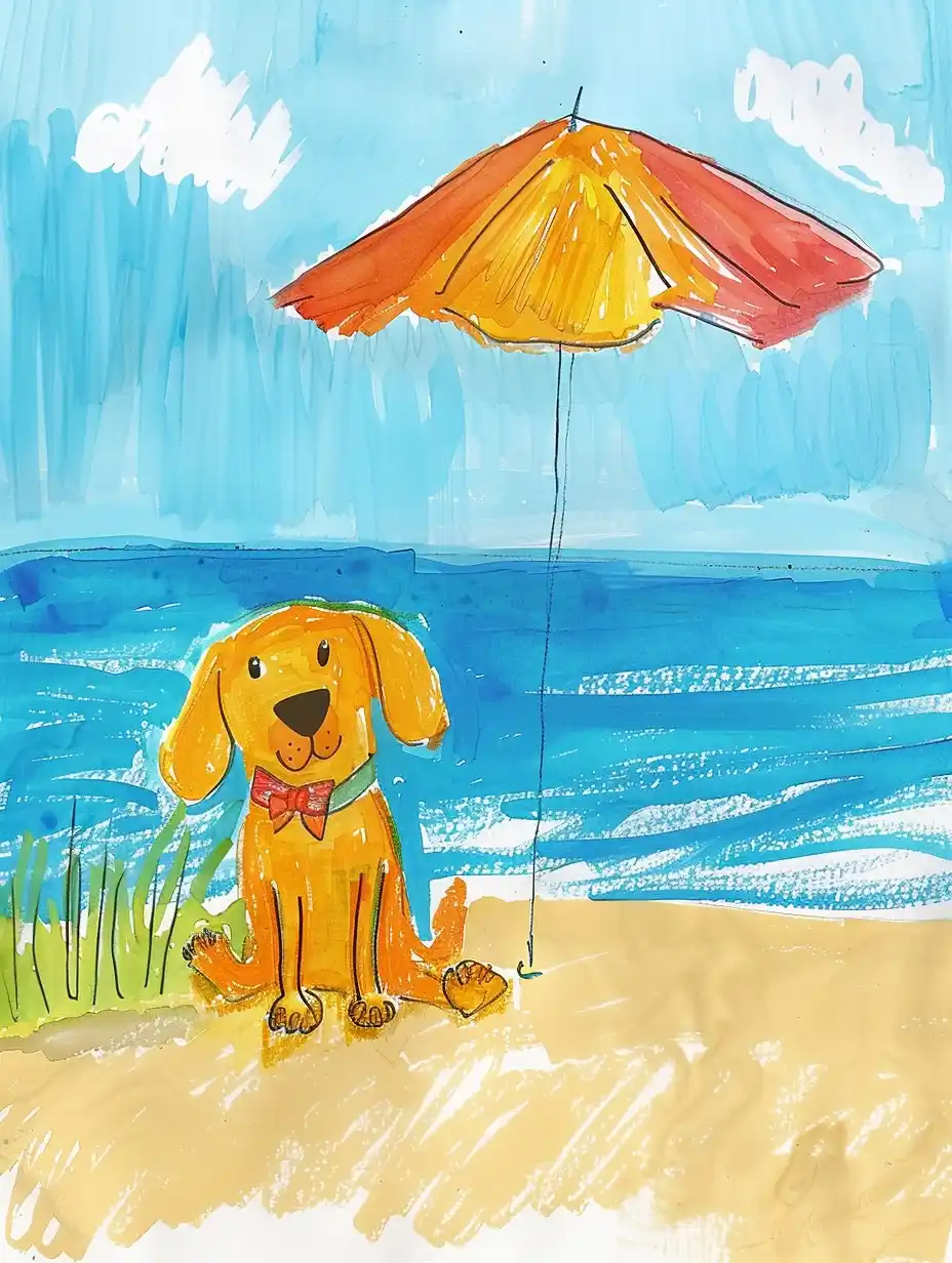 Childs Beach Doggie Midjourney提示词