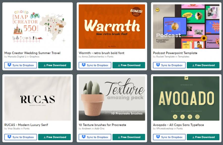 （2021年4月28日）CreativeMarket网站本周免费资源打包