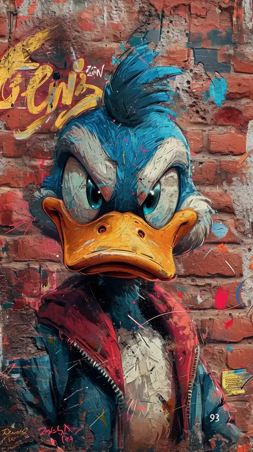 Raw Zombie Duck Midjourney提示词