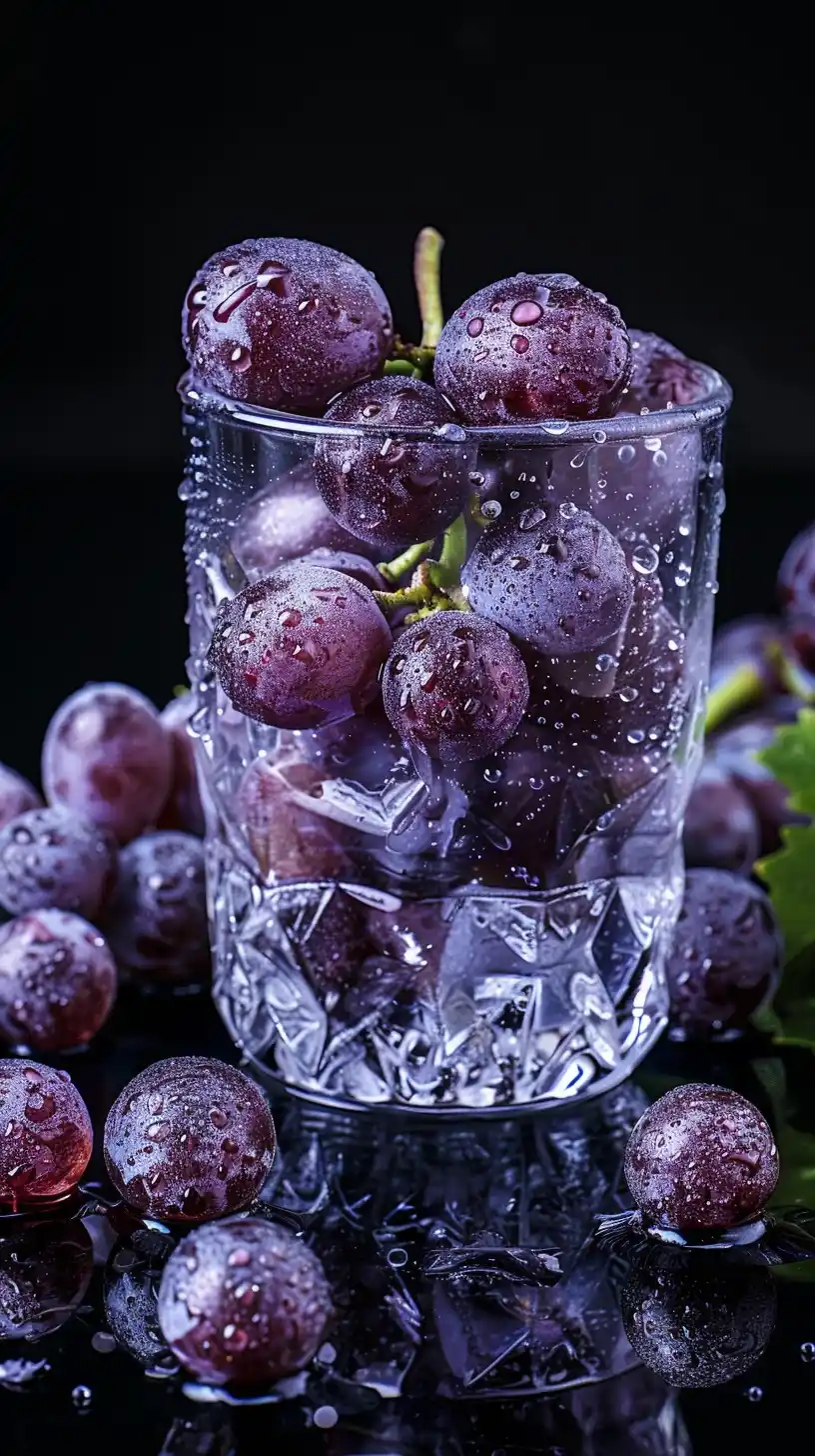 Faceted Grape Cocktail Glass Midjourney提示词