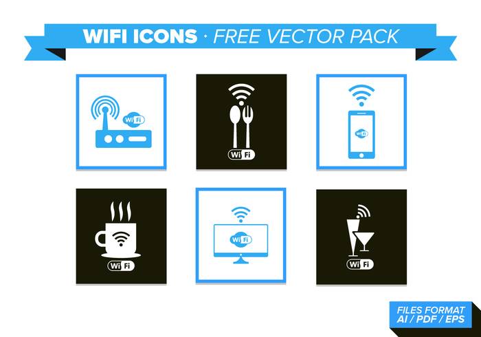 Wifi图标免费矢量包