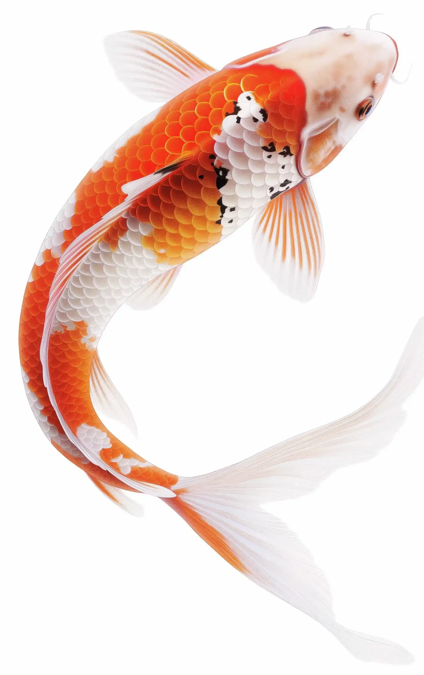 Minimalistic Koi Fish Portrait Midjourney提示词