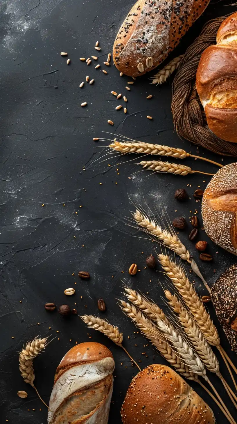 Artisan Bread Variety Display Midjourney提示词