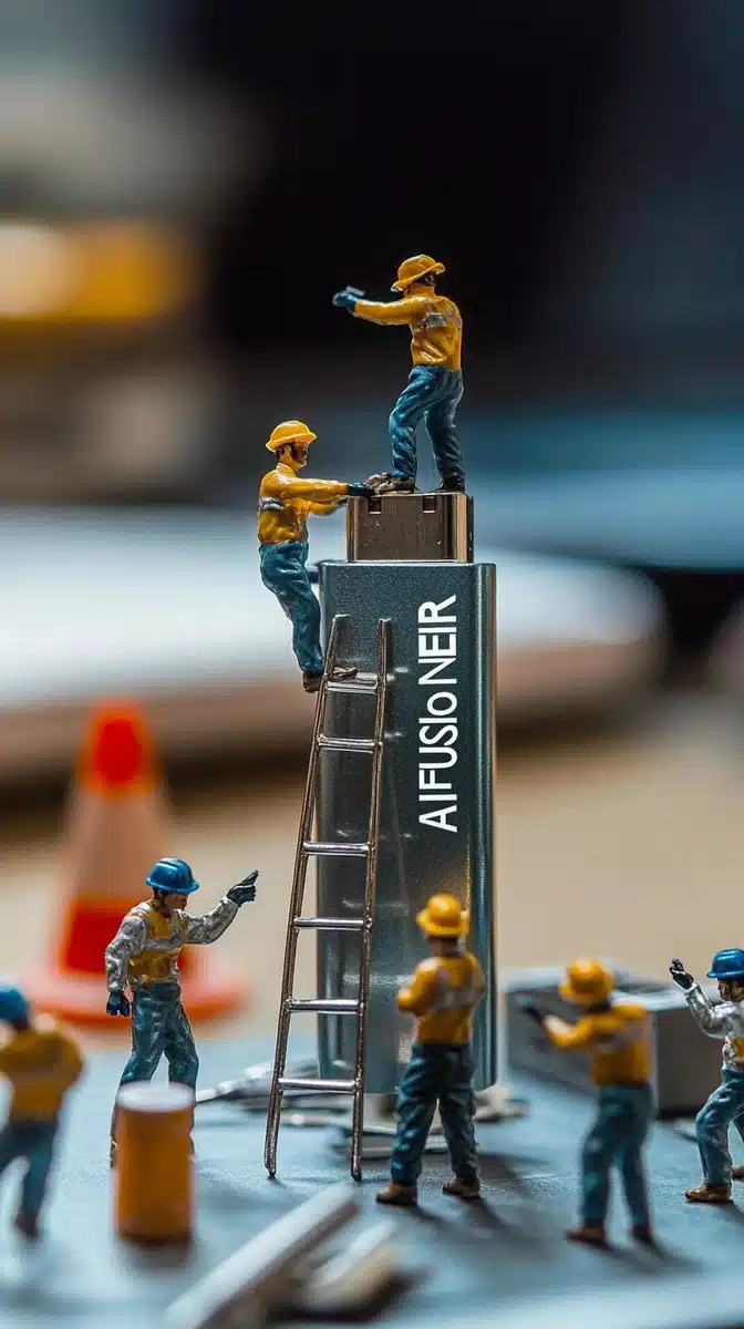 Miniature Workers on USB Midjourney提示词