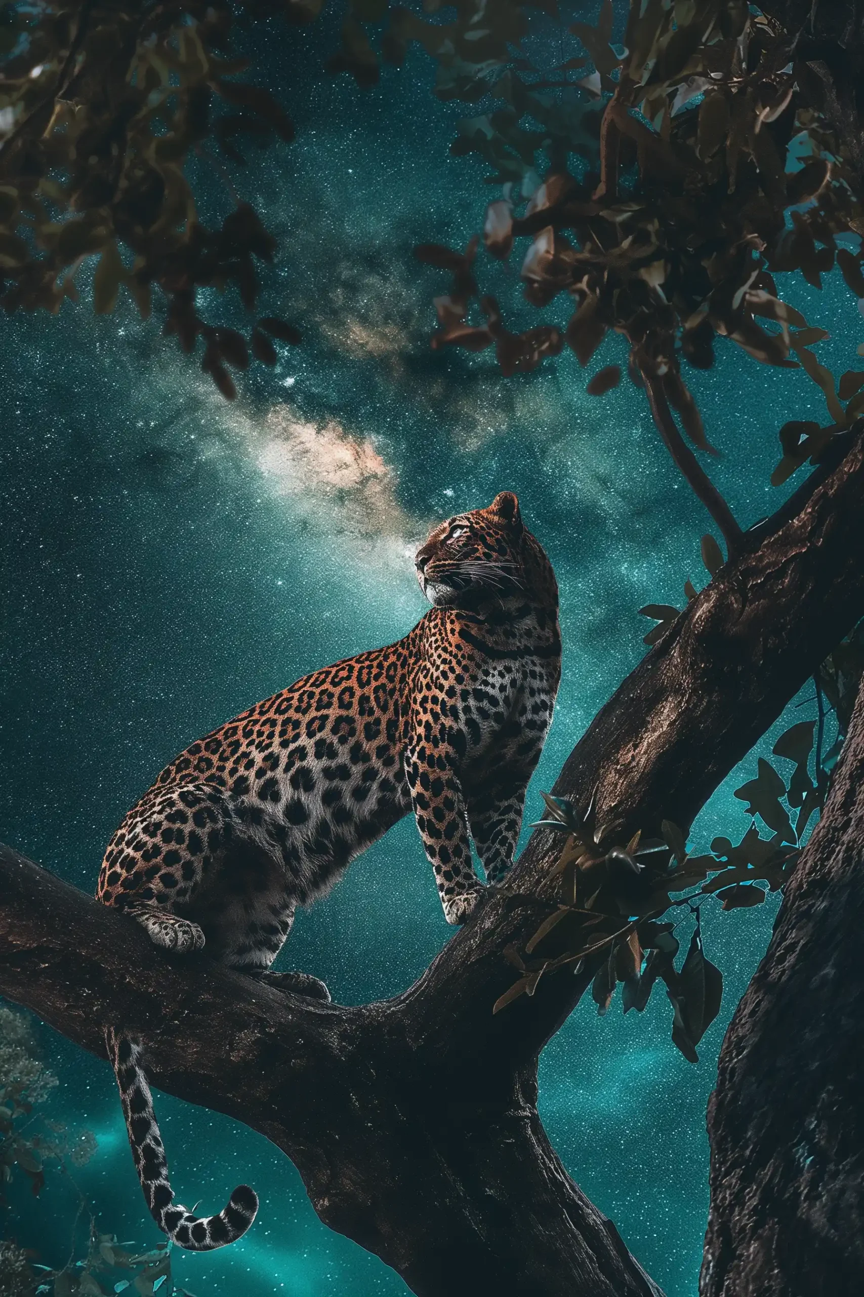 Gothic Leopard in Space Midjourney提示词
