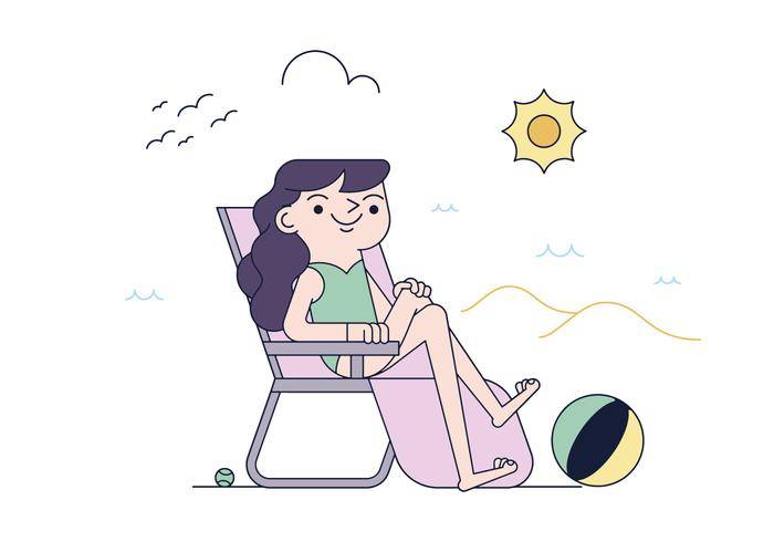 免费的太阳浴矢量