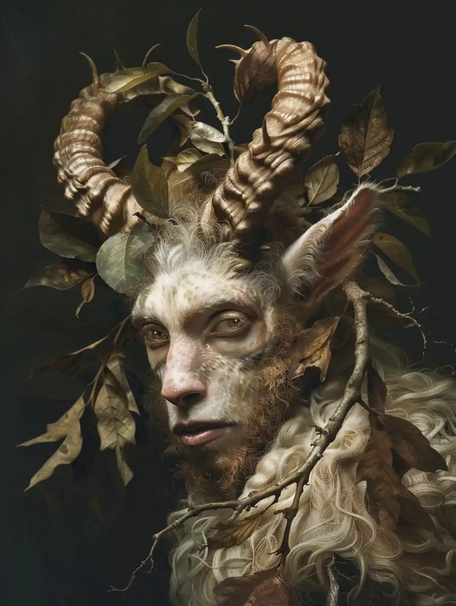 Faun Portrait Trio Midjourney提示词