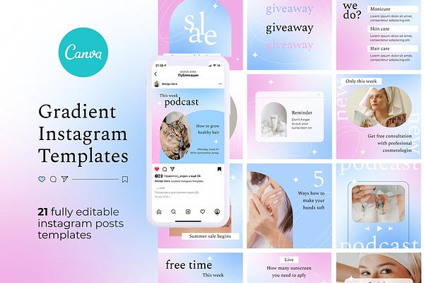 Gradient Instagram Template Canva