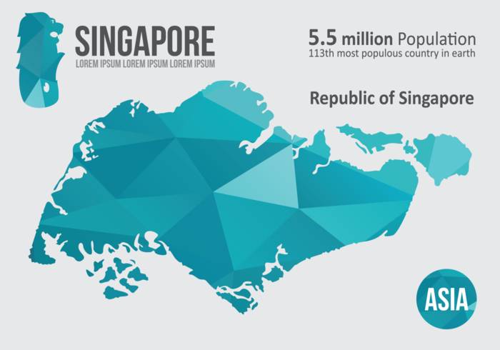新加坡地图Infographic
