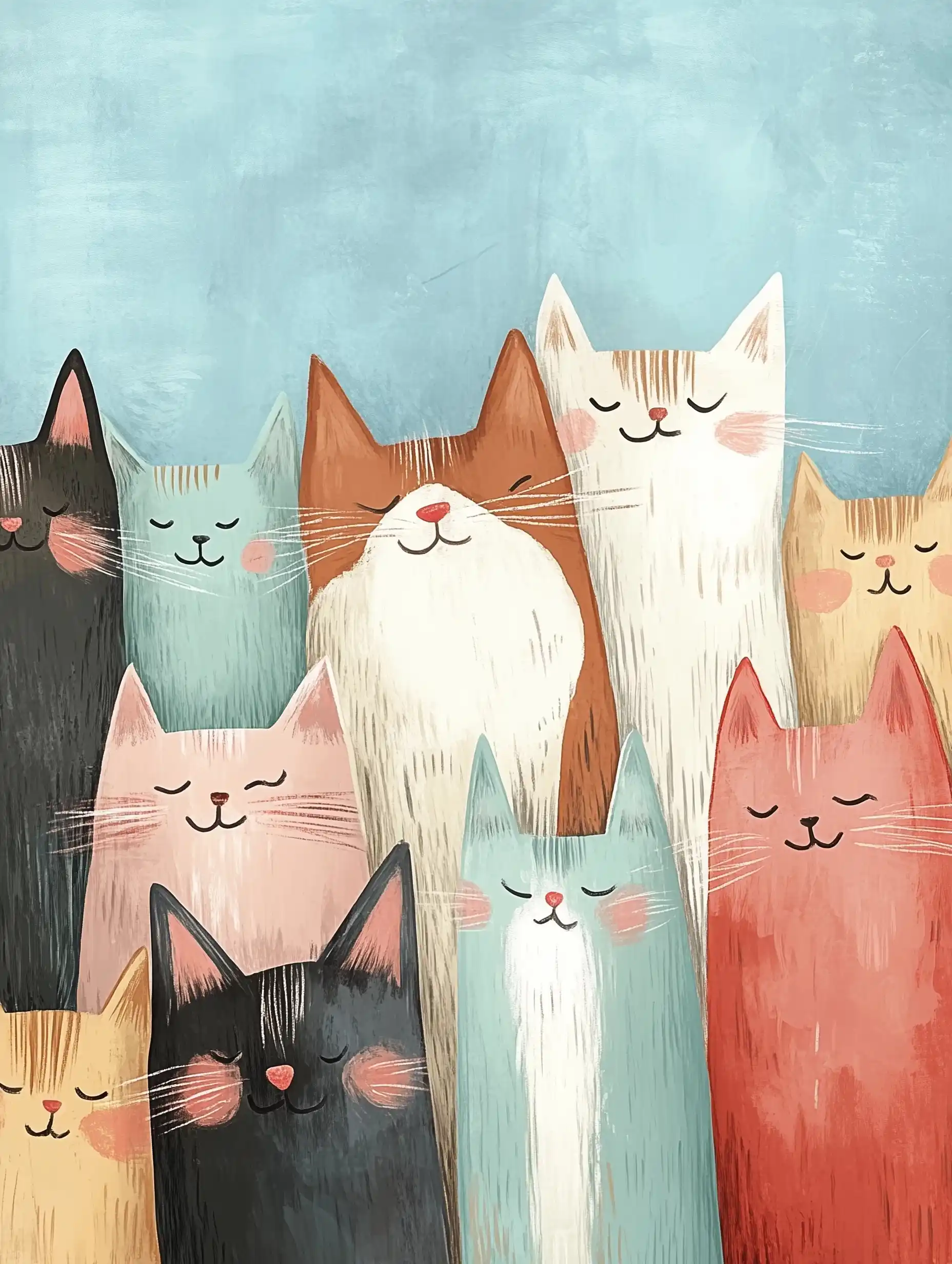 Cartoon Cats by Da Vinci Midjourney提示词