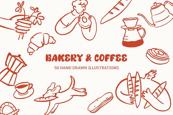 Bakery & Coffee Illustration Set