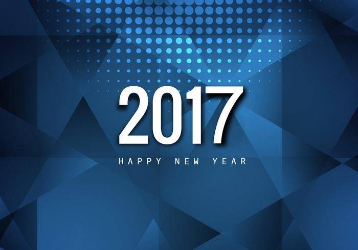 时尚快乐新的一年2017年卡