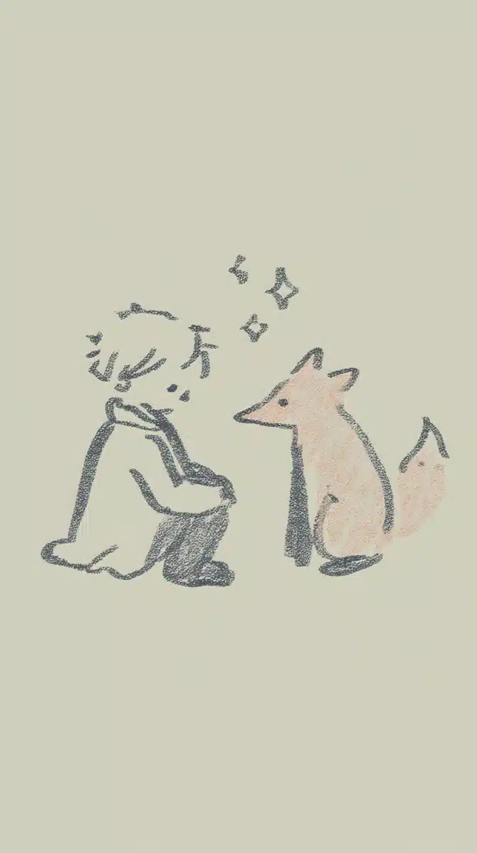 Petit Prince with Fox Midjourney提示词