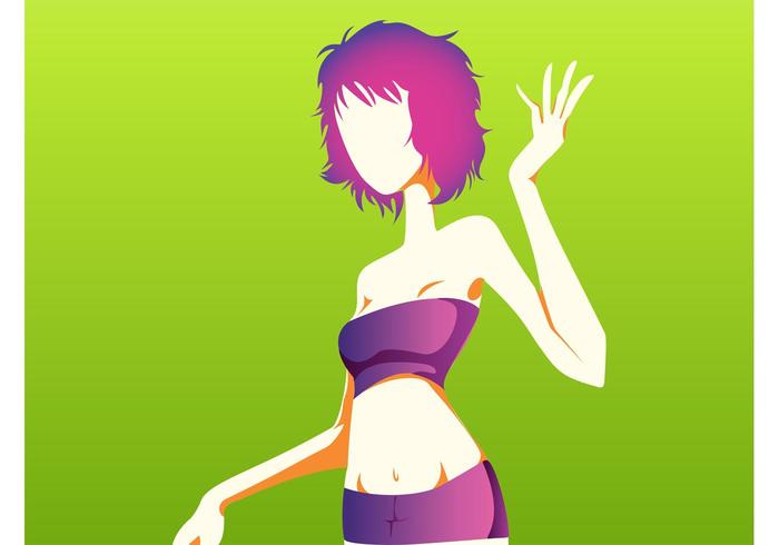 卡通女孩矢量
