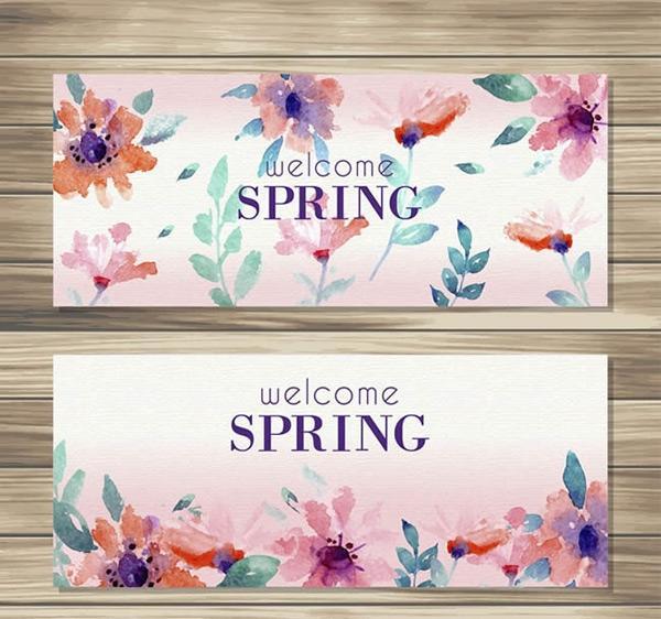 春季花朵banner