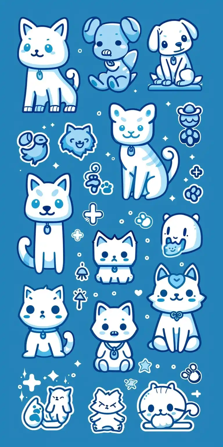 Cute Baby Animals Collage Midjourney 提示词生成效果