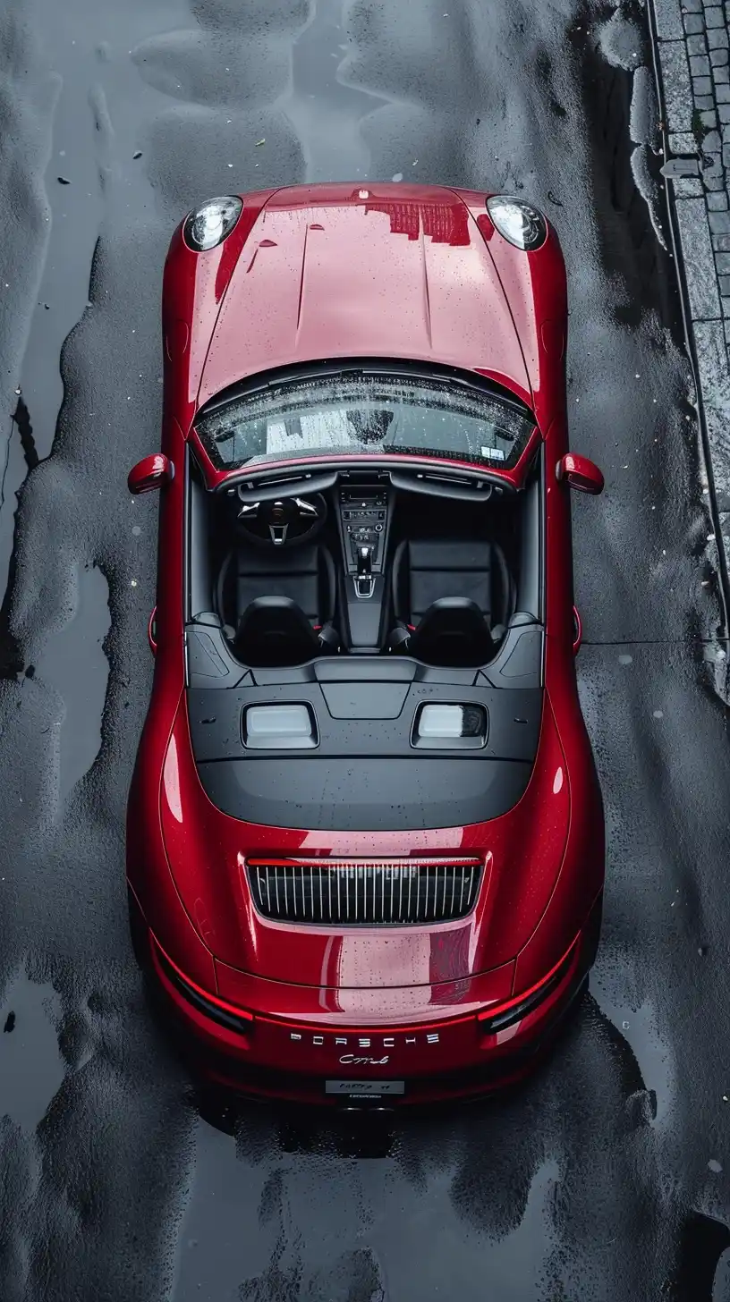 Convertible Top View Aerial Midjourney提示词