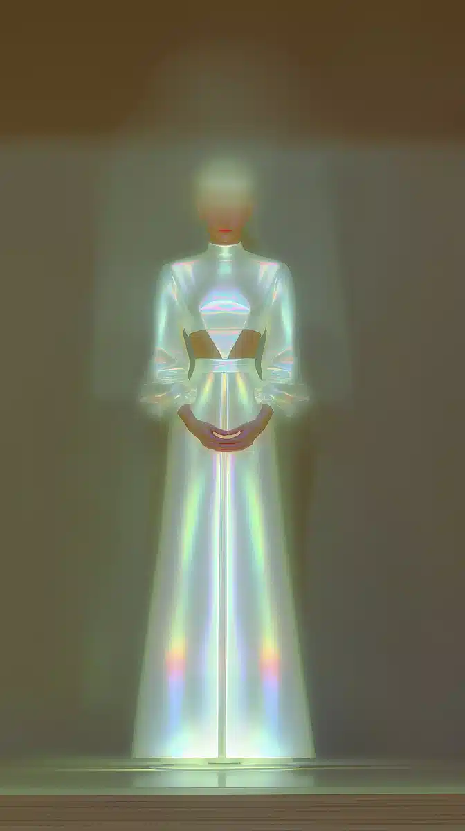 Ethereal Woman in Glass Midjourney提示词