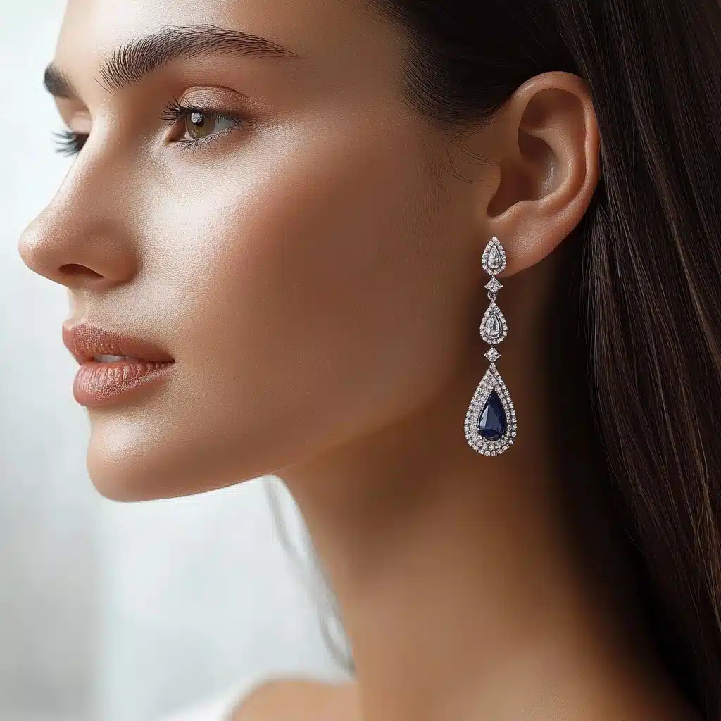 Elegant Teardrop Earrings Design Midjourney提示词