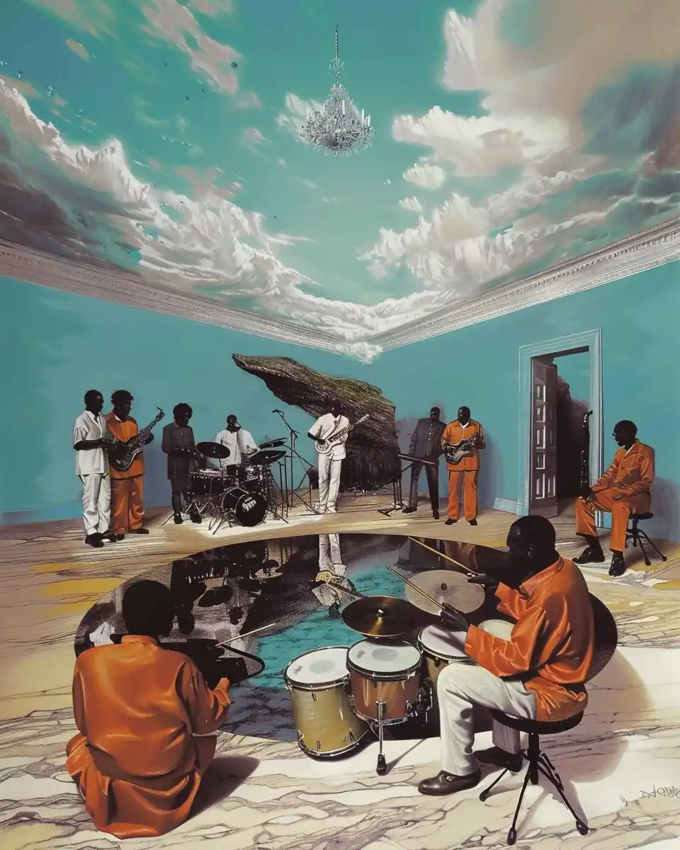 Jazz Chaos Poster by Storm Thorgerson Midjourney提示词
