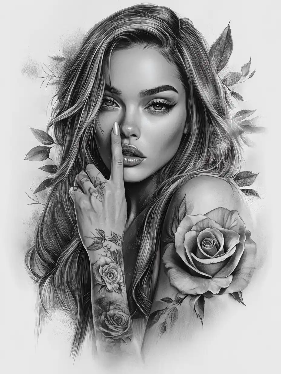 Hyper-Realistic Woman Portrait Midjourney提示词