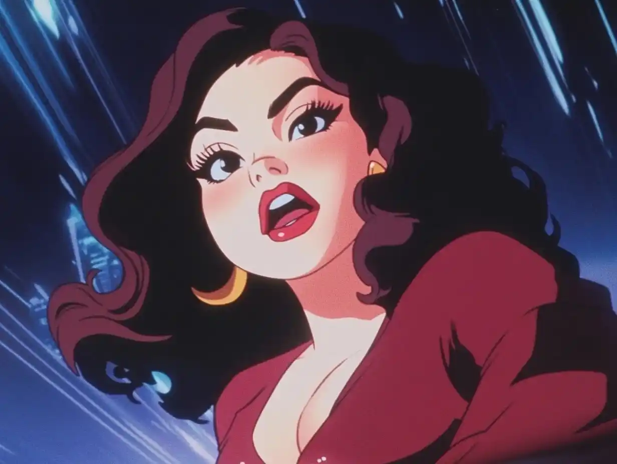 90s Anime Screencap Style Midjourney提示词