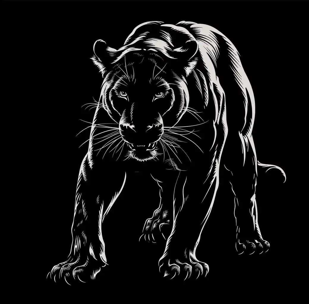 Vector Panther Jungle Adventure Midjourney提示词