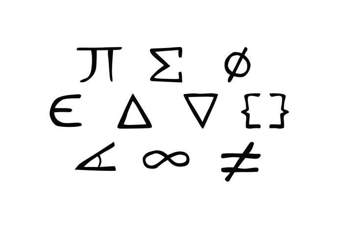 免费手绘数学符号矢量