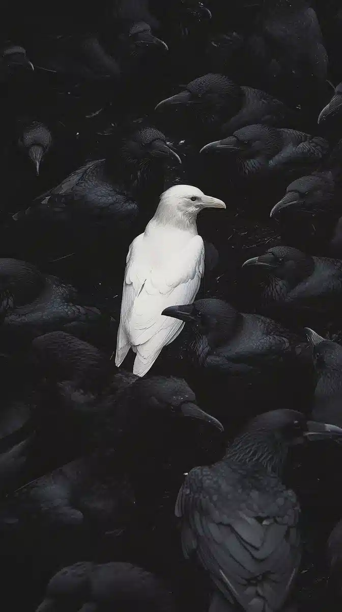 White Crow Among Crows Midjourney提示词
