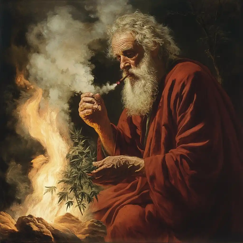 Moses with Joint by Bush Midjourney提示词