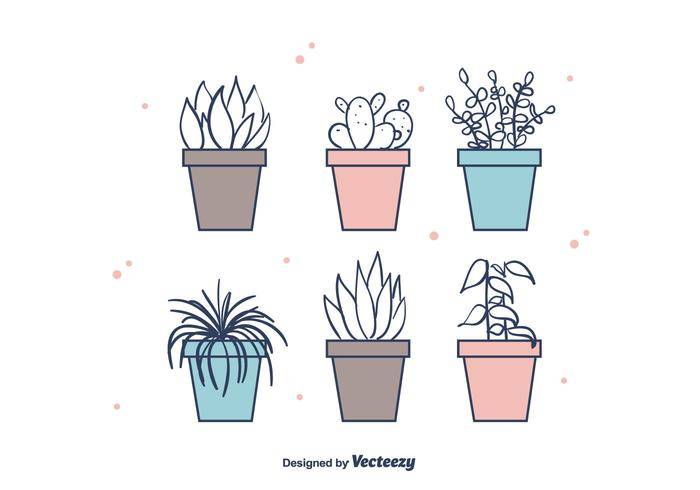房子植物矢量
