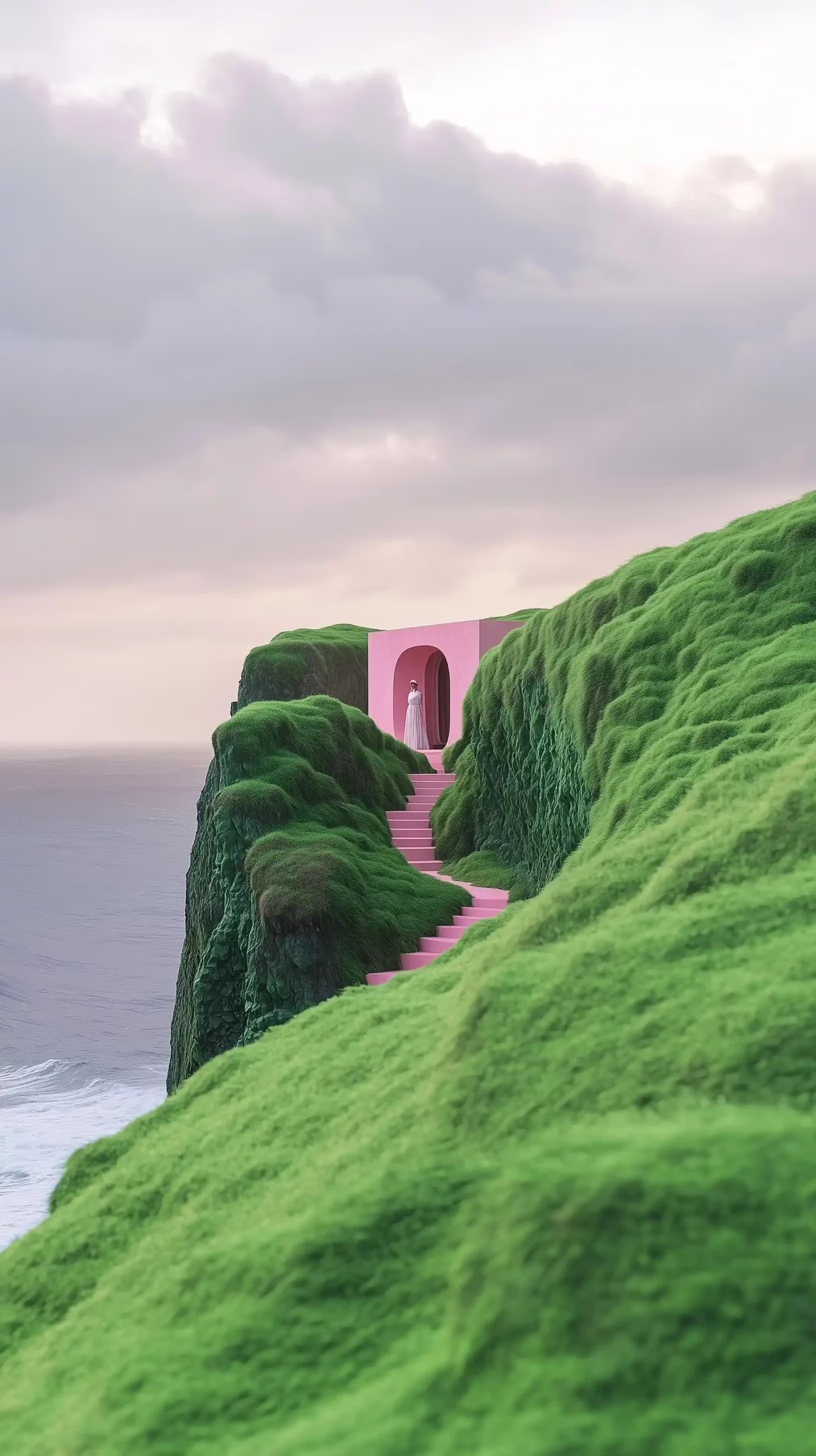 Minimalist House on Hills Midjourney提示词