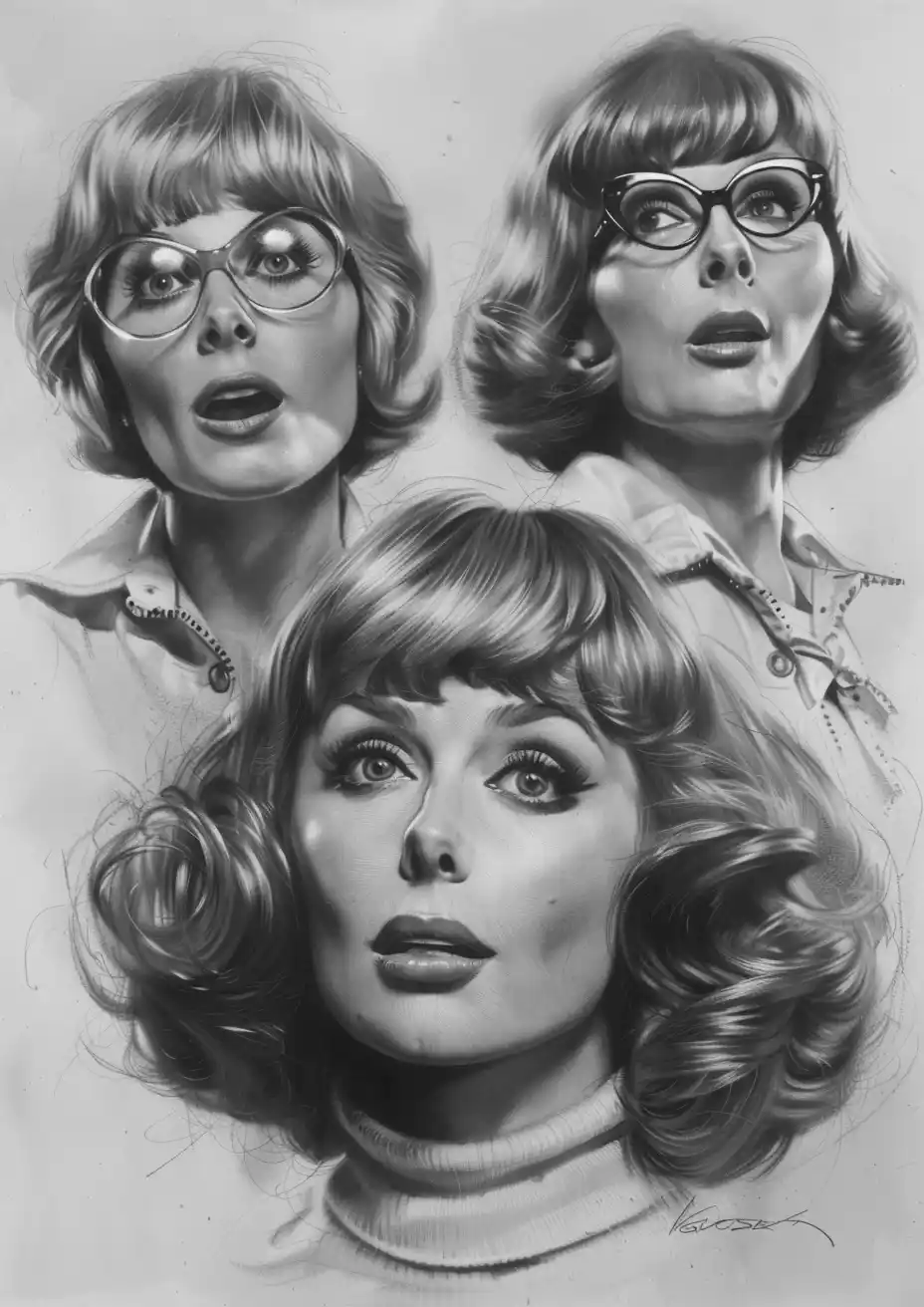 Graphic Velma Dinkley Portrait Midjourney提示词