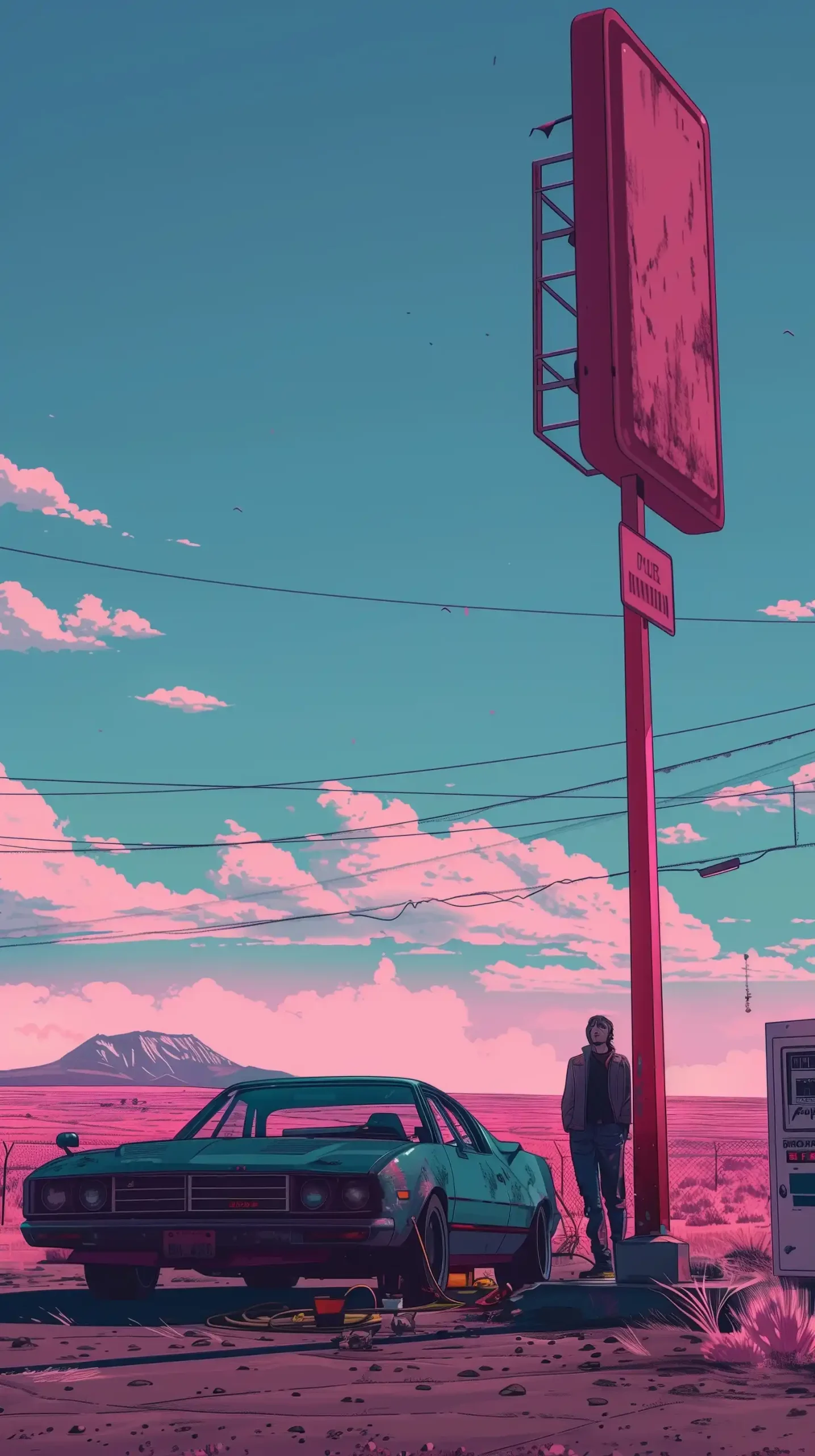 Desert Gas Station Scene Midjourney 提示词生成效果
