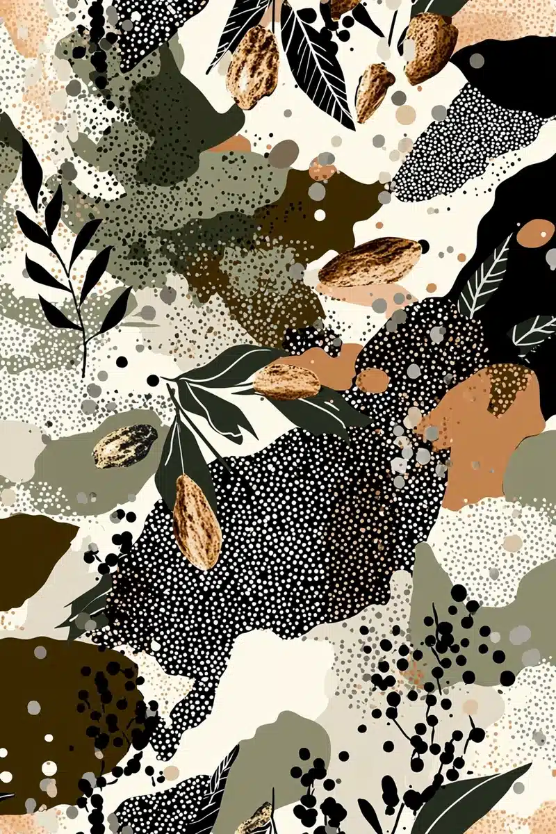 Abstract Pistachio Camouflage Design Midjourney提示词