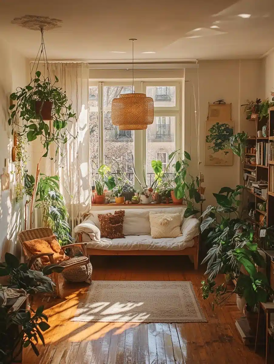 Bohemian Living Room Photo Midjourney提示词