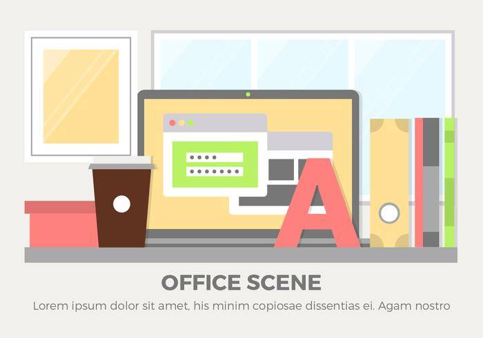免费设计矢量办公场景