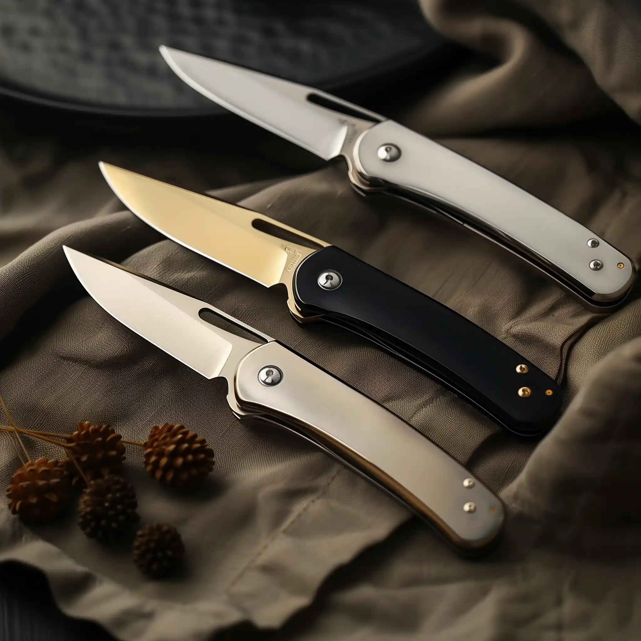 Luxury Mirror-Finish Knives Midjourney提示词