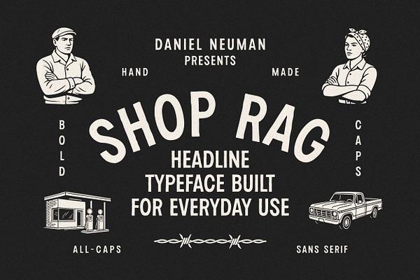 Shop Rag Rugged Display Typeface