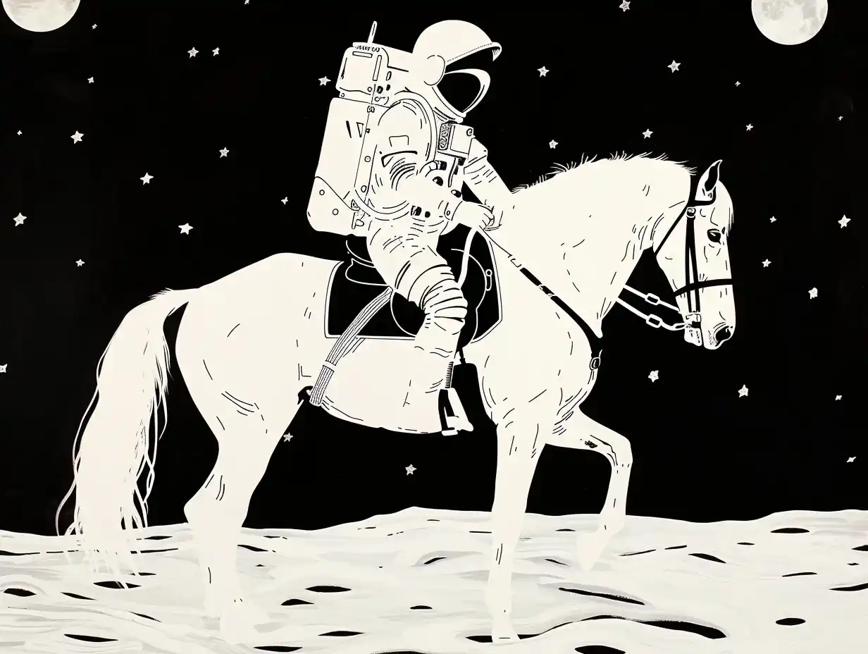 Lunar Equestrian AR 43 Midjourney提示词