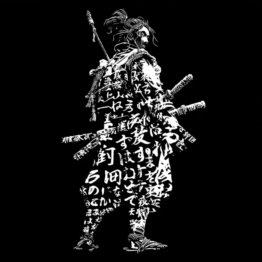 Tech Samurai in Bold Midjourney提示词