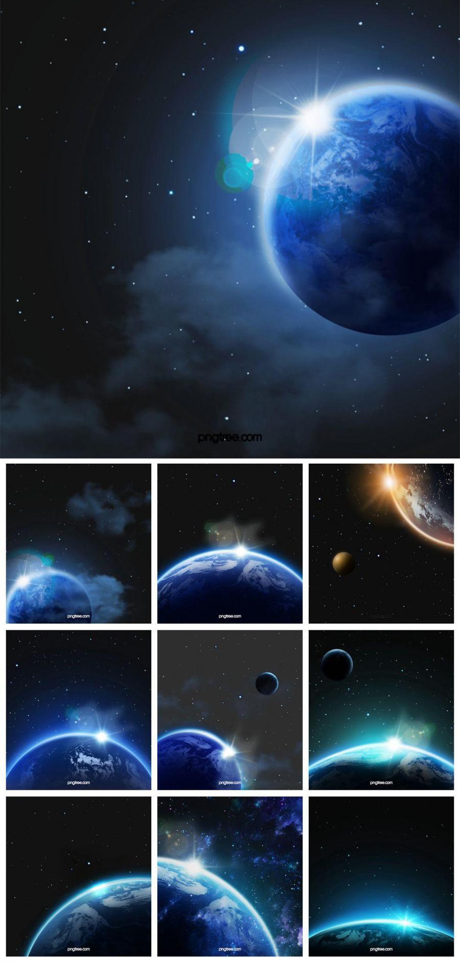 10款星球星球星球太空宇宙背景-2PSD素材