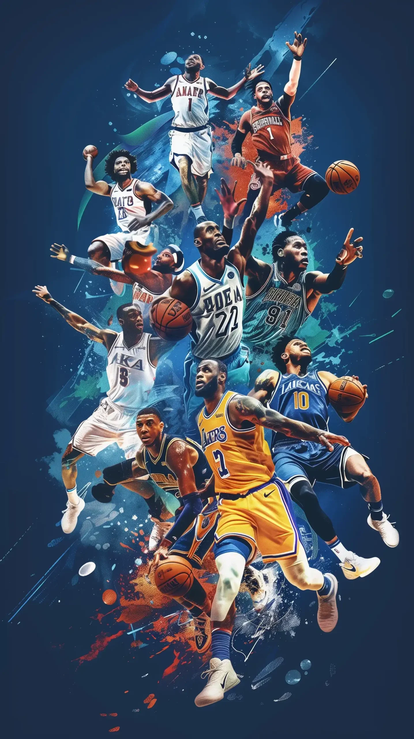 NBA All Star Poster Midjourney提示词