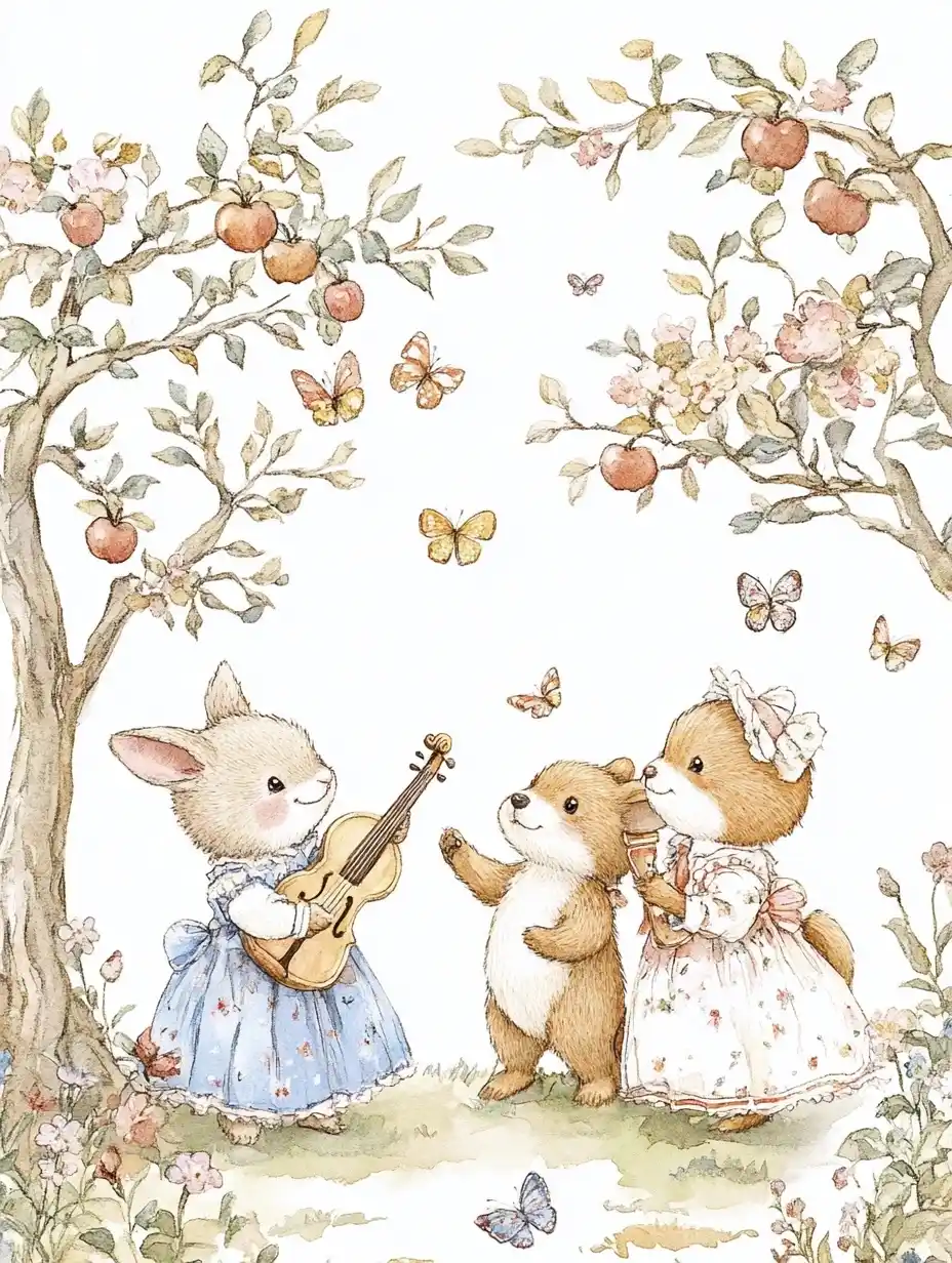 Whimsical Animals in Concert Midjourney提示词