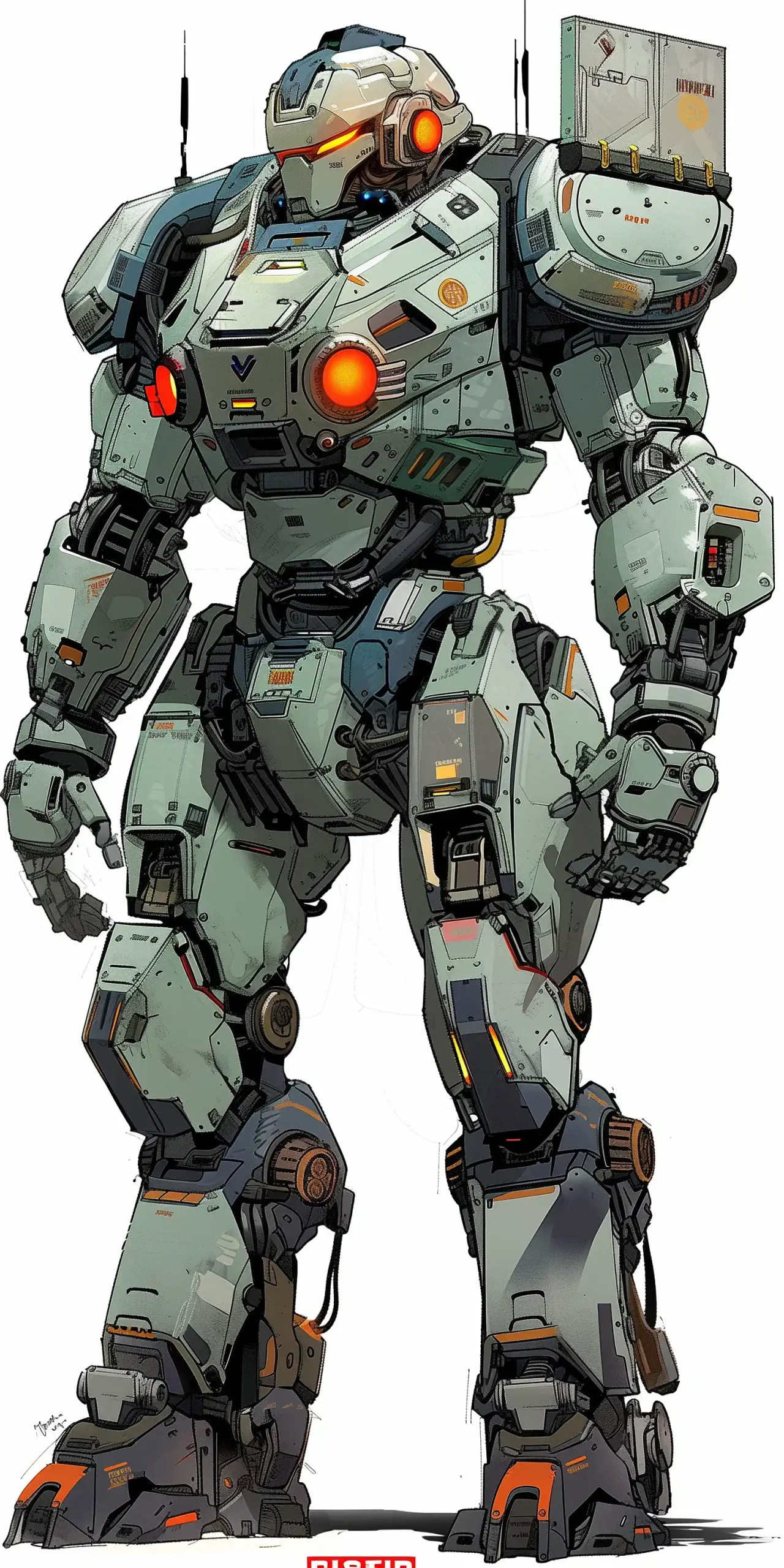 Mech Robot Design Pacific Rim Midjourney提示词