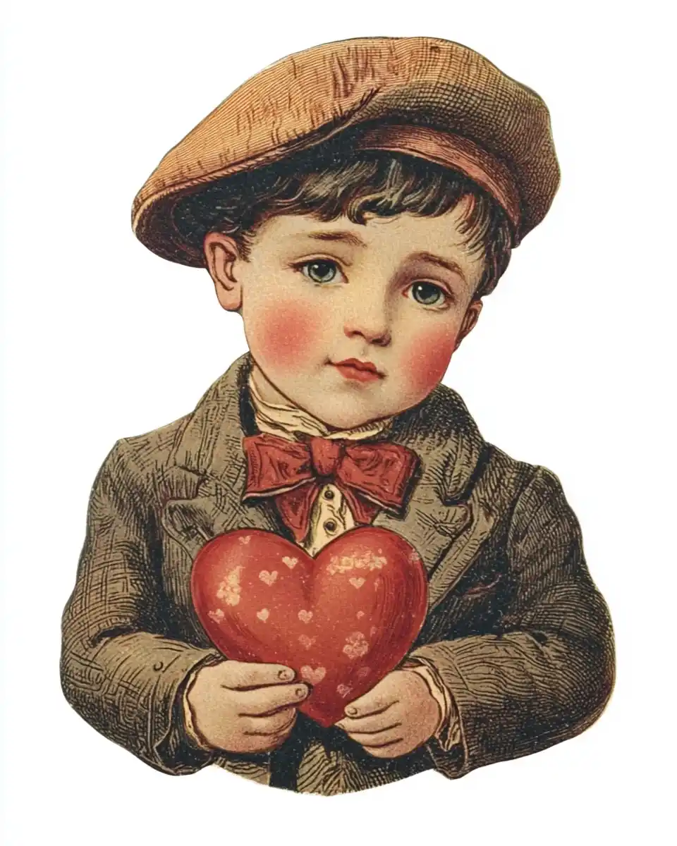 Vintage Valentine Thief Illustration Midjourney提示词