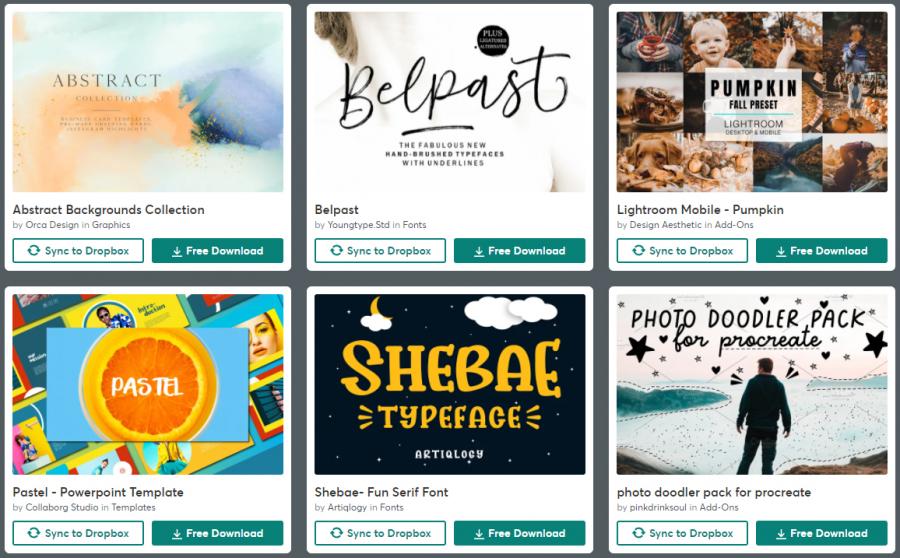 （2021年10月13日）CreativeMarket网站本周免费资源打包