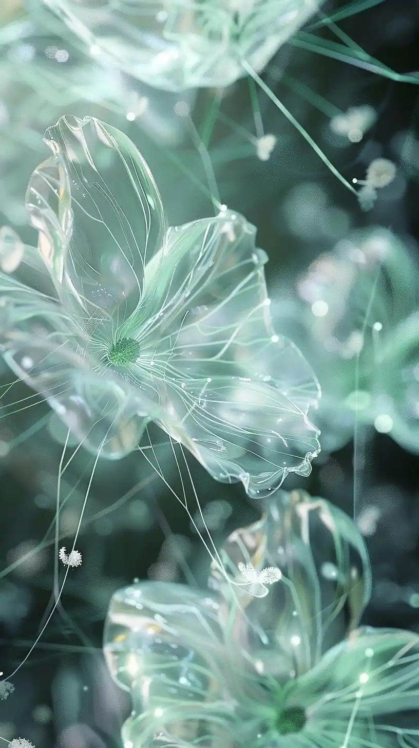 Futuristic Pollination Abstract Midjourney提示词