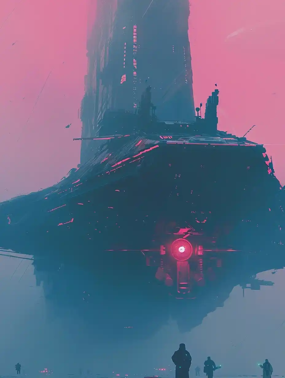 Spacecraft in Cosmic Blade Midjourney提示词