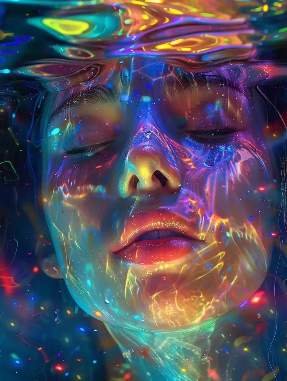 Psychedelic Goddess Vision Midjourney提示词
